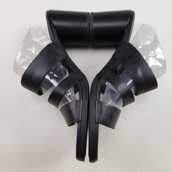 Ecco Shape Block Sandal 65 Womens 9-9.5 EU 40 Black Leather Open Toe Heel Shoe - Picture 6 of 12